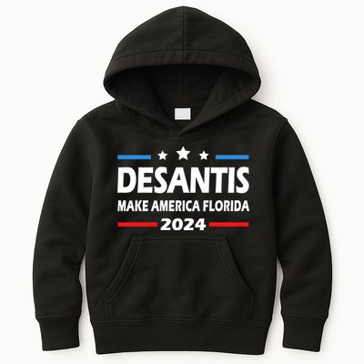 Ron DeSantis 2024 Make America Florida US Flag 2024 Election Desantis Florida Kids Hoodie