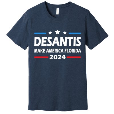 Ron DeSantis 2024 Make America Florida US Flag 2024 Election Desantis Florida Premium T-Shirt