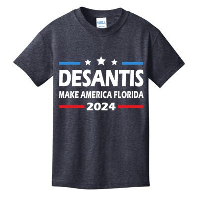 Ron DeSantis 2024 Make America Florida US Flag 2024 Election Desantis Florida Kids T-Shirt