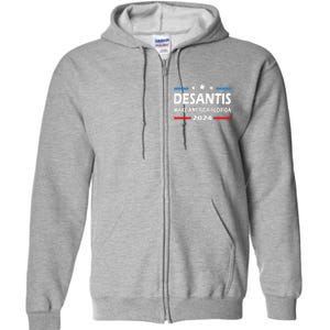 Ron DeSantis 2024 Make America Florida US Flag 2024 Election Desantis Florida Full Zip Hoodie