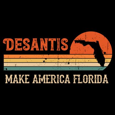 Ron DeSantis 2024 Make America Florida Vintage US Flag T-Shirt