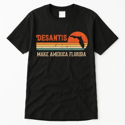 Ron DeSantis 2024 Make America Florida Vintage US Flag Tall T-Shirt