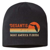 Ron DeSantis 2024 Make America Florida Vintage US Flag Sustainable Beanie