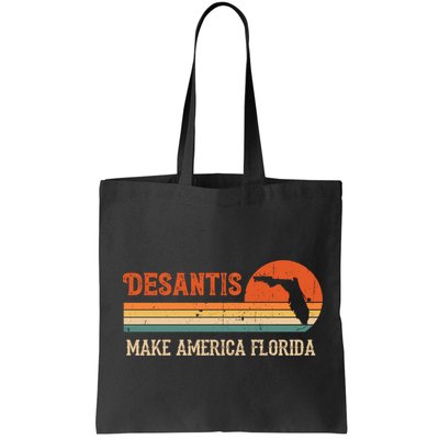 Ron DeSantis 2024 Make America Florida Vintage US Flag Bag