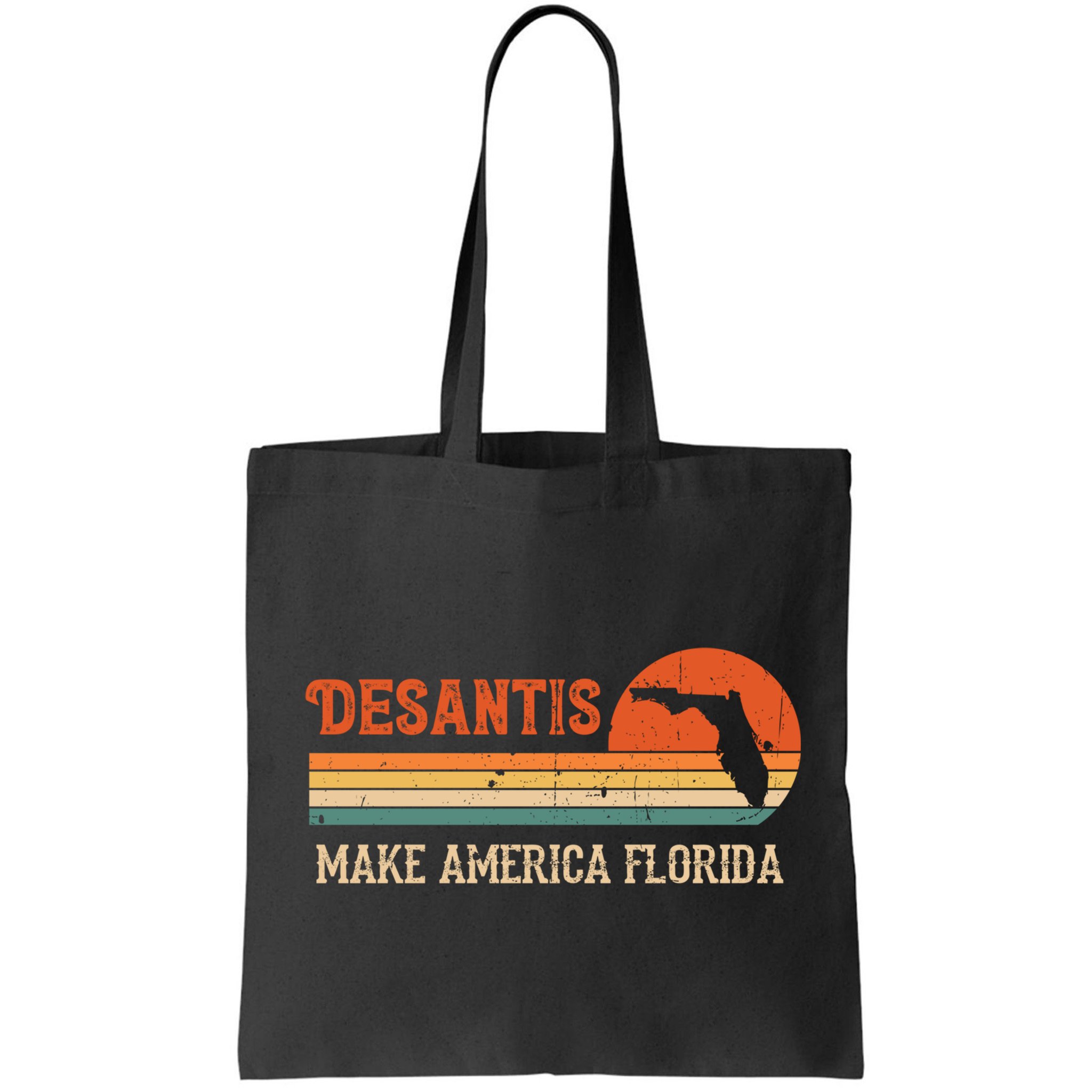 Ron DeSantis 2024 Make America Florida Vintage US Flag Bag