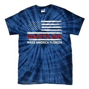 Ron DeSantis 2024 Make America Florida US Flag 2024 Election Desantis Florida Tie-Dye T-Shirt