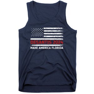 Ron DeSantis 2024 Make America Florida US Flag 2024 Election Desantis Florida Tank Top