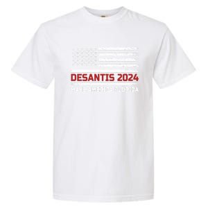 Ron DeSantis 2024 Make America Florida US Flag 2024 Election Desantis Florida Garment-Dyed Heavyweight T-Shirt