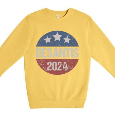 Ron Desantis 2024 Vintage & Distressed DeSantis For President In 2024 Premium Crewneck Sweatshirt