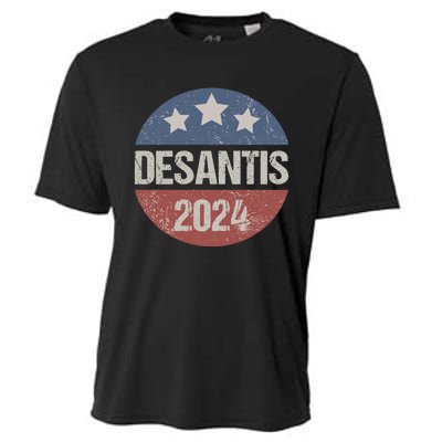 Ron Desantis 2024 Vintage & Distressed DeSantis For President In 2024 Cooling Performance Crew T-Shirt