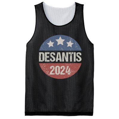 Ron Desantis 2024 Vintage & Distressed DeSantis For President In 2024 Mesh Reversible Basketball Jersey Tank