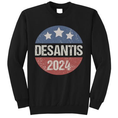 Ron Desantis 2024 Vintage & Distressed DeSantis For President In 2024 Tall Sweatshirt