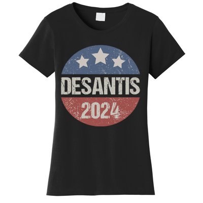 Ron Desantis 2024 Vintage & Distressed DeSantis For President In 2024 Women's T-Shirt