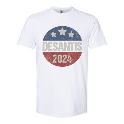 Ron Desantis 2024 Vintage & Distressed DeSantis For President In 2024 Softstyle CVC T-Shirt