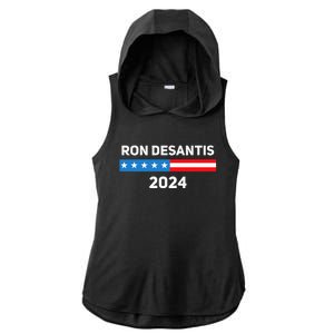 Ron Desantis 2024 Presidential Election Ladies PosiCharge Tri-Blend Wicking Draft Hoodie Tank