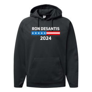 Ron Desantis 2024 Presidential Election Performance Fleece Hoodie