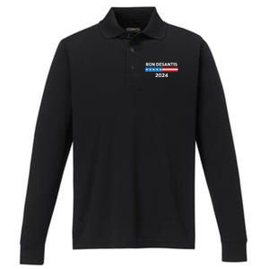 Ron Desantis 2024 Presidential Election Performance Long Sleeve Polo