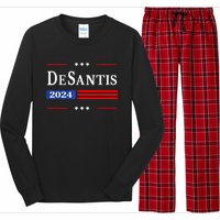 Ron Desantis 2024 For President American Flag Vintage Pro Long Sleeve Pajama Set