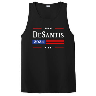 Ron Desantis 2024 For President American Flag Vintage Pro PosiCharge Competitor Tank