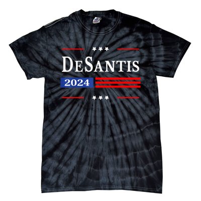 Ron Desantis 2024 For President American Flag Vintage Pro Tie-Dye T-Shirt