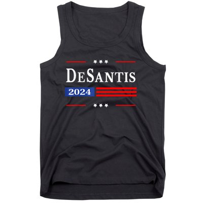 Ron Desantis 2024 For President American Flag Vintage Pro Tank Top