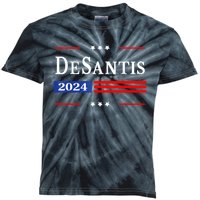 Ron Desantis 2024 For President American Flag Vintage Pro Kids Tie-Dye T-Shirt