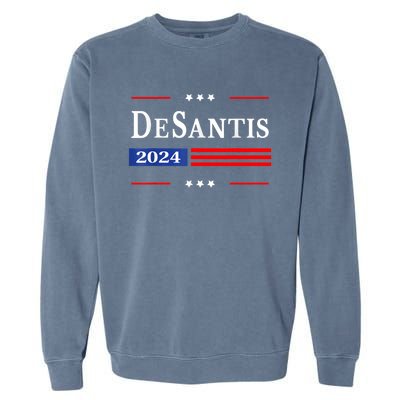 Ron Desantis 2024 For President American Flag Vintage Pro Garment-Dyed Sweatshirt