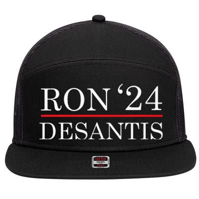 Ron Desantis 2024 Presidential Election 7 Panel Mesh Trucker Snapback Hat