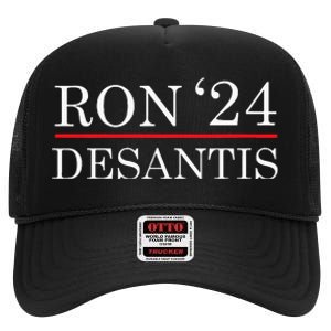 Ron Desantis 2024 Presidential Election High Crown Mesh Back Trucker Hat