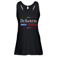 Ron Desantis 2024 For President American Flag Vintage Pro Ladies Essential Flowy Tank