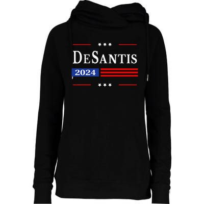 Ron Desantis 2024 For President American Flag Vintage Pro Womens Funnel Neck Pullover Hood