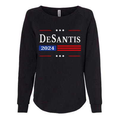 Ron Desantis 2024 For President American Flag Vintage Pro Womens California Wash Sweatshirt