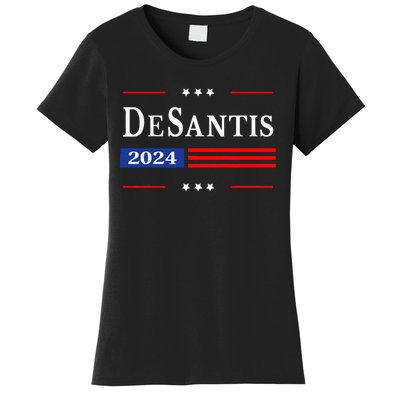 Ron Desantis 2024 For President American Flag Vintage Pro Women's T-Shirt