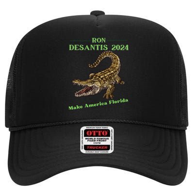 Ron Desantis 2024 High Crown Mesh Back Trucker Hat