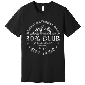 Retro Denali 30 Club Alaska National Park Denali Alaska Premium T-Shirt