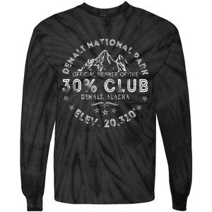 Retro Denali 30 Club Alaska National Park Denali Alaska Tie-Dye Long Sleeve Shirt