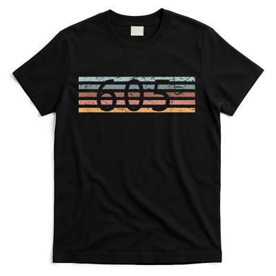 Retro Distressed 605 Area Code Sioux Falls South Dakota SD T-Shirt