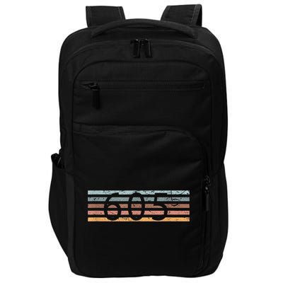 Retro Distressed 605 Area Code Sioux Falls South Dakota SD Impact Tech Backpack