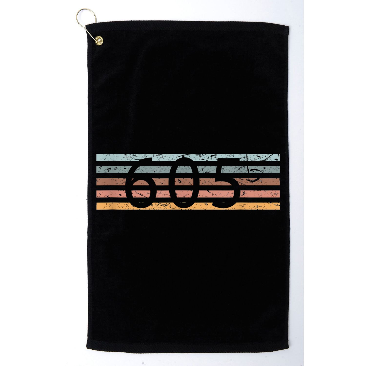 Retro Distressed 605 Area Code Sioux Falls South Dakota SD Golf Towel