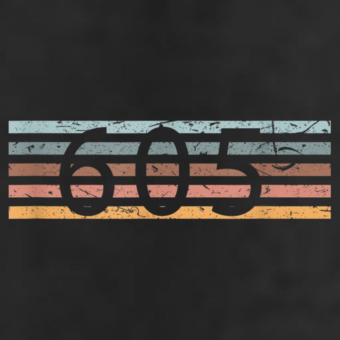 Retro Distressed 605 Area Code Sioux Falls South Dakota SD Golf Towel
