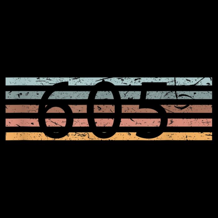 Retro Distressed 605 Area Code Sioux Falls South Dakota SD Visor
