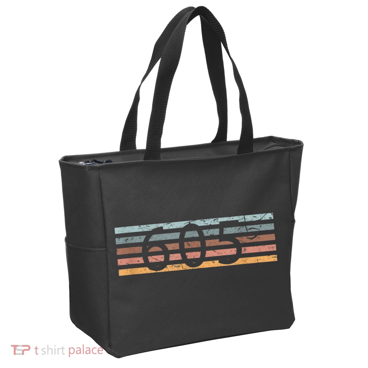 Retro Distressed 605 Area Code Sioux Falls South Dakota SD Zip Tote Bag