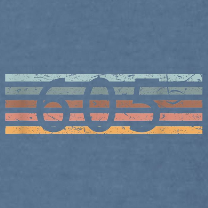 Retro Distressed 605 Area Code Sioux Falls South Dakota SD Garment-Dyed Sweatshirt
