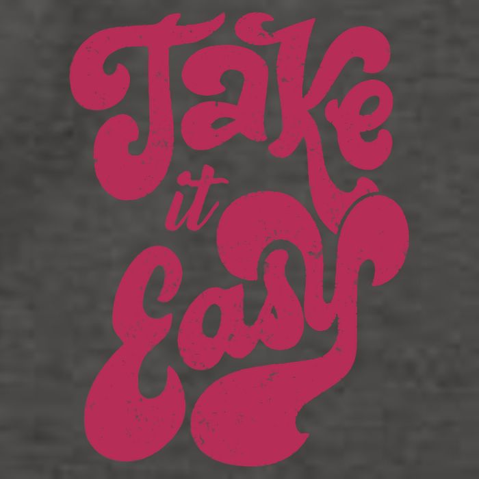 Retro Distressed 70s Take It Easy Vector Backpack