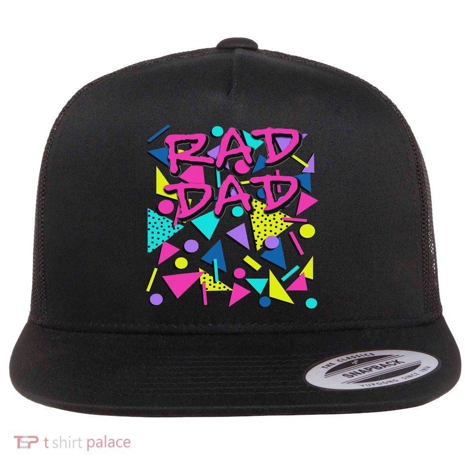 Rad Dad 80s Throwback Flat Bill Trucker Hat