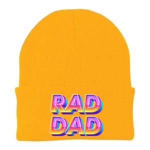 Rad Dad 80s Style Father's Day Gift Knit Cap Winter Beanie