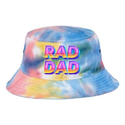 Rad Dad 80s Style Father's Day Gift Tie Dye Newport Bucket Hat