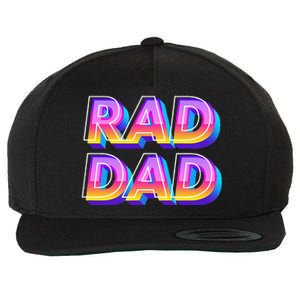 Rad Dad 80s Style Father's Day Gift Wool Snapback Cap