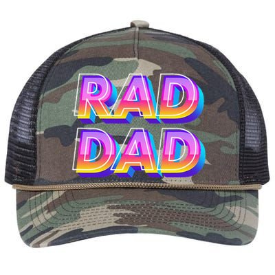 Rad Dad 80s Style Father's Day Gift Retro Rope Trucker Hat Cap