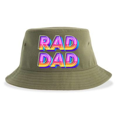 Rad Dad 80s Style Father's Day Gift Sustainable Bucket Hat